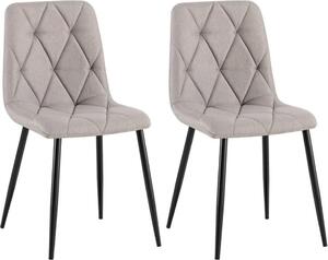 Set di 2 sedie per sala da pranzo - sedie da cucina, velluto confortevole, look senza tempo