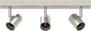 VidaXL Faretto da soffitto con faretti nichel 38 x 6,5 x 11,5 cm metallo
