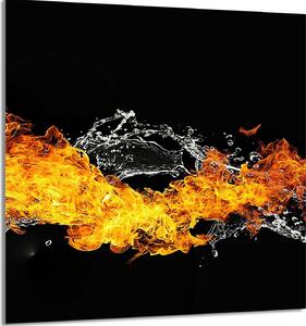 PIATTO IN VETRO PER CUCINA 60x65 Fuoco