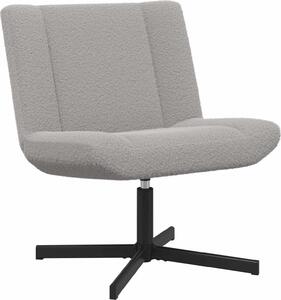 Sedia girevole Grigio chiaro 63 x 75 x 76 cm Pelle di Pecora