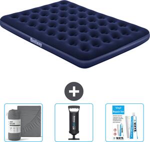Materasso gonfiabile Bestway - 2 persone - 152 x 203 x 22 cm - Blu - Accessori inclusi