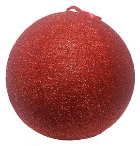 Sfera natalizia in poliestere rosso glitter Ø 60 cm