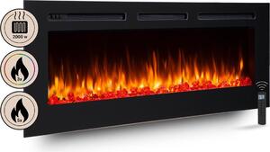 Caminetto elettrico da incasso BALDERIA Fiamma 60 – Potenza termica fino a 2000 W, nero
