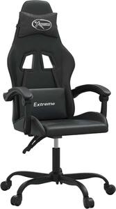 Sedia da Gaming Girevole Nera in Pelle finta