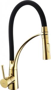Mexen Aster rubinetto da cucina, oro/nero - 73450-57
