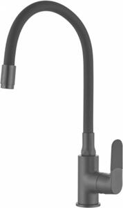 Miscelatore per lavello Joga Plus, nero, bocca flessibile, risparmio idrico, codice BZ-32-P04, installazione rapida