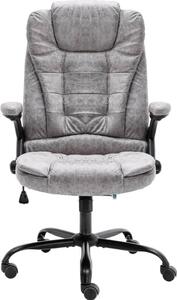 Sedia da Ufficio Grigio Chiaro in Scamosciato