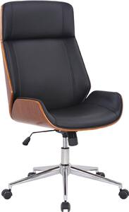 Sedia da ufficio moderna - sedia da ufficio - funzione girevole, alto comfort | colore: noce/nero