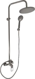 Slezák-RAV Rubinetto con soffione e doccetta NIL - grigio metallo spazzolato, Colore: GRIGIO METALLO - spazzolato , Finitura superficiale: PVD, Dimensione: 150 mm