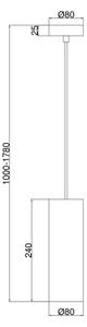 Maytoni P011PL-01CH - Lampadario a sospensione con filo GIOIA 1xE14/40W/230V nero