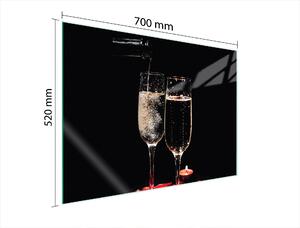 Piatto Di Protezione In Vetro Per Il Cuore 70X52 Vino