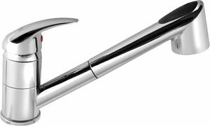 Miscelatore da cucina con doccetta estraibile, cromo