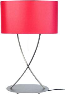 Lampade d’ufficio Tosel lampada da soggiorno rettangolare metallo alluminio e rosso