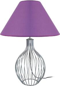 Lampade d’ufficio Tosel lampada da soggiorno tondo metallo alluminio e viola