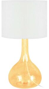 Lampade d’ufficio Tosel lampada da comodino tondo vetro ambra e bianco