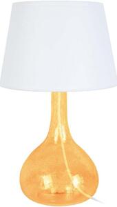Lampade d’ufficio Tosel lampada da comodino tondo vetro ambra e bianco
