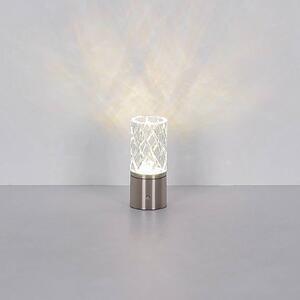 Globo Lampada da tavolo LED Lunki, color nichel, altezza 19 cm, CCT