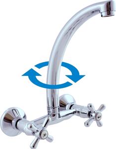 Slezák-RAV Miscelatore per lavabo Slezák RAV Morava MK102/3 Colore: top in Vetroceramica/cromo, Dimensioni: 150 mm