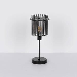 Globo Lampada da tavolo Gorley, altezza 37,5 cm, grigio fumo, vetro/metallo