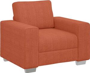 Divano Sedia Rosso Arancione 100x77x82 cm Tessuto di Velluto a Coste