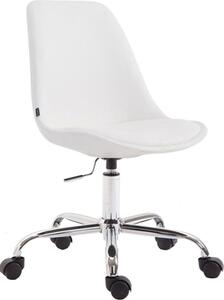 Sedia da ufficio in Pelle finta - Sedia da ufficio - Design ergonomico e regolabile in altezza. Colore: bianco