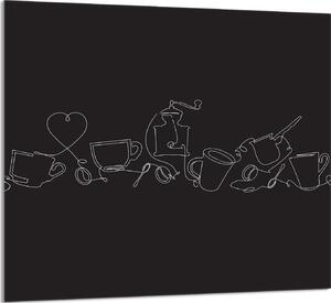 PIATTO IN VETRO PER CUCINA 65x60 Nero