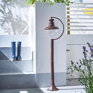 Lampione da giardino Marina H108 cm, E27 in acciaio, ruggine IP44 INSPIRE