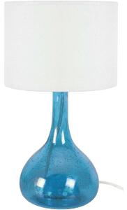 Lampade d’ufficio Tosel lampada da comodino tondo vetro blu e bianco