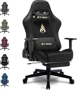 Sedia da gioco Symino in tessuto di alta qualità ergonomica nera