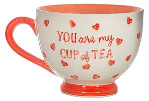Tazza in ceramica rossa e bianca da 400 ml You are My Cup of Tea - Sass & Belle