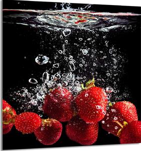 PIATTO IN VETRO PER CUCINA 60x65 Fragole