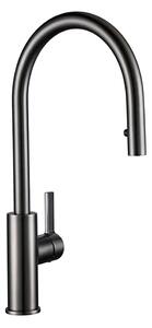 Rubinetto da cucina KRAN retro GUN METAL graphite bocca estraibile COLT