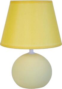 Lampade d’ufficio Tosel lampada da comodino tondo legno crema e giallo
