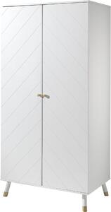 FURNLUX Armadio per bambini Billy White 100cm / Colore principale: Bianco / Dimensioni: 100 x 60 x 200 cm