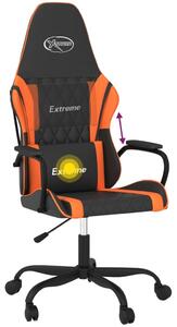 VidaXL Sedia da gioco con funzione massaggio in ecopelle nera e arancione