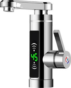 Rubinetto da lavabo, riscaldamento rapido, display digitale della temperatura, argento