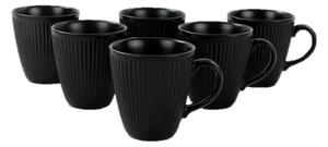 Tazze in ceramica nera in set da 6 pezzi 0,3 l - Hermia