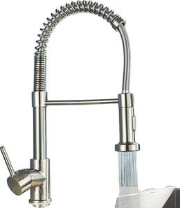 Rubinetto da cucina, funzione spray estraibile, rotazione a 360 gradi, tubo flessibile grigio nichelato