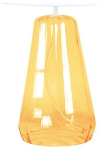 Lampade d’ufficio Tosel lampada da comodino tondo vetro giallo e bianco