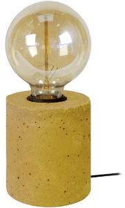 Lampade d’ufficio Tosel lampada da comodino tondo calcestruzzo giallo