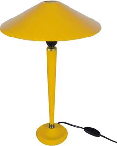 Lampade d’ufficio Tosel lampada da comodino tondo metallo giallo