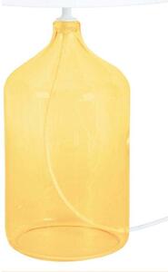 Lampade d’ufficio Tosel lampada da comodino tondo vetro giallo e bianco