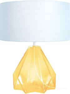 Lampade d’ufficio Tosel lampada da soggiorno tondo vetro giallo e bianco