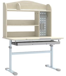 AIYAPLAY Scrivania per bambini, regolabile in altezza con piano inclinabile, 80 x 51 x 108,5-130,5 cm, Legno naturale | Aosom Italy