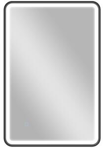 HOMCOM Specchio da bagno con illuminazione 90 x 60 cm, specchio LED da parete, antiappannamento, 3 tonalità di luce, dimmerabile, nero | Aosom Italy