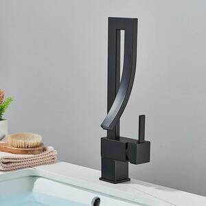 Rubinetto da lavabo, a soffitto, monocomando, nero opaco