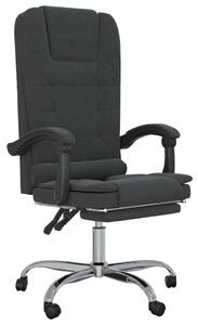 VidaXL Sedia da ufficio con funzione massaggio in velluto nero