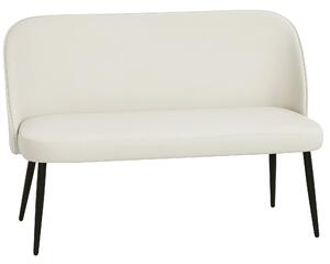 HOMCOM Divano 2 posti, imbottito, moderno, con struttura in metallo e legno, rivestimento in tessuto effetto velluto, Beige | Aosom Italy