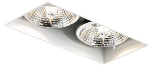 Faretto da incasso moderno bianco GU10 AR70 trimless a 2 luci - Oneon