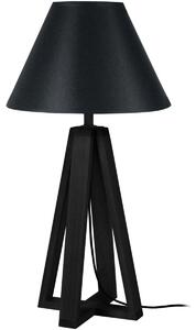 Lampade d’ufficio Tosel lampada da comodino tondo legno nero